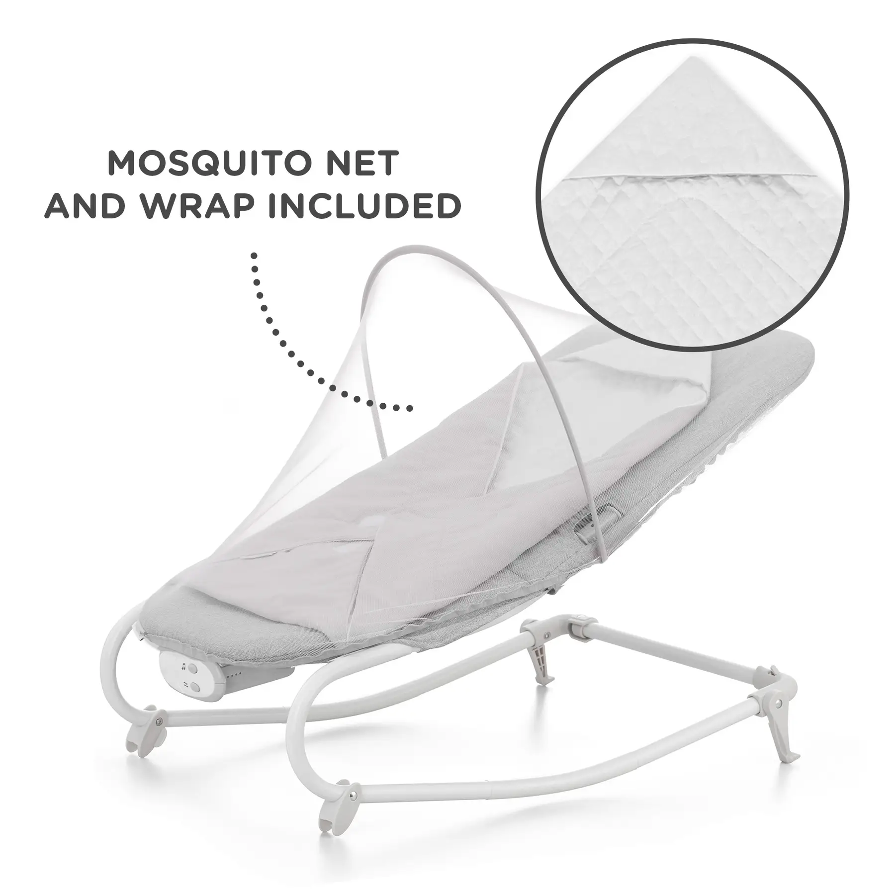 Шезлонг-гойдалка Kinderkraft Felio 2 Stone Grey